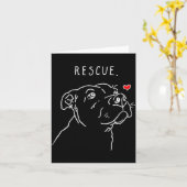 Rescue Dog Tbull Drawing Rescue Mom Adopt Dont _1 カード (黄色い花)