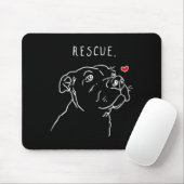 Rescue Dog Tbull Drawing Rescue Mom Adopt Dont _1  マウスパッド (マウス)