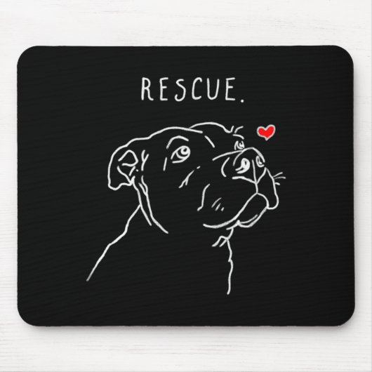 Rescue Dog Tbull Drawing Rescue Mom Adopt Dont _1  マウスパッド (正面)
