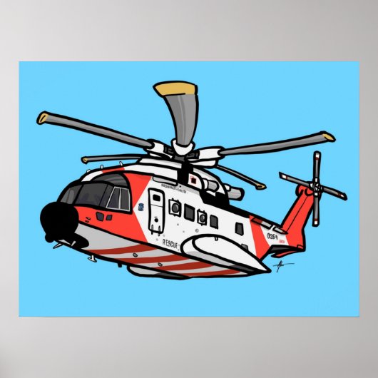 Rescue Helicopter ポスター (正面)