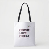 Rescue. Love. Repeat. | Pet Lovers Minimalist Desi トートバッグ (正面)