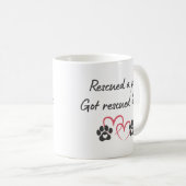 Rescue Pit Got Rescued Back | Pitbull Dog Mom Life コーヒーマグカップ (正面右)