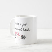 Rescue Pit Got Rescued Back | Pitbull Dog Mom Life コーヒーマグカップ (正面左)
