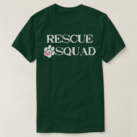 Rescue Squad Dog Paw Heart For Men Women Tシャツ (デザイン正面)