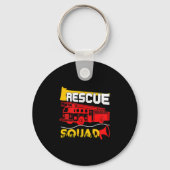 Rescue Squad Lifesaver Fireman Gift Proud Firefigh キーホルダー (正面)