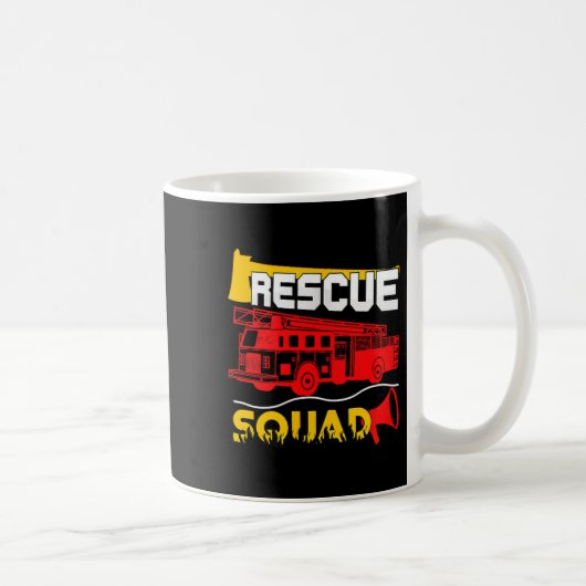 Rescue Squad Lifesaver Fireman Gift Proud Firefigh コーヒーマグカップ (右)