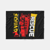 Rescue Squad Lifesaver Fireman Gift Proud Firefigh フリースブランケット (正面(横))
