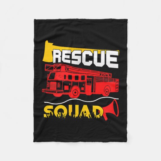 Rescue Squad Lifesaver Fireman Gift Proud Firefigh フリースブランケット (正面)