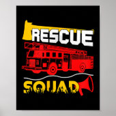 Rescue Squad Lifesaver Fireman Gift Proud Firefigh ポスター (正面)