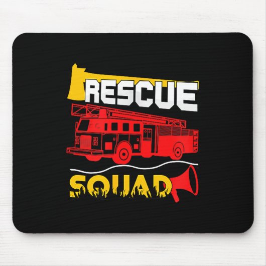 Rescue Squad Lifesaver Fireman Gift Proud Firefigh マウスパッド (正面)