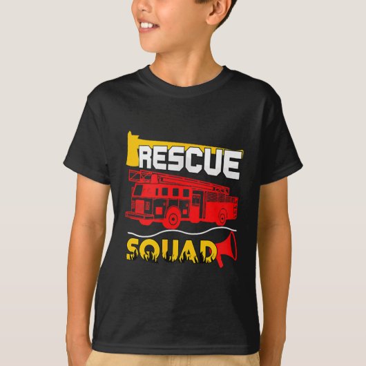 Rescue Squad Lifesaver Fireman Gift Proud Firefigh Tシャツ (正面)