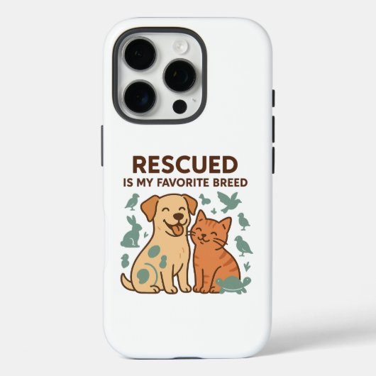 Rescued is My Favorite Breed Case-Mate iPhoneケース (裏面)