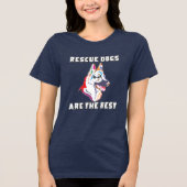 Rescues are the Best - German Shepherd トライブレンドTシャツ (正面)