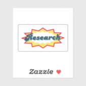 Research, comic book pop design シール (シート)