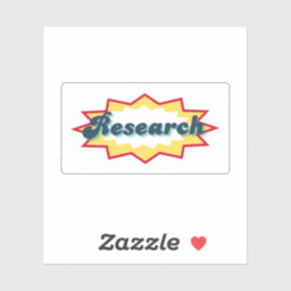 Research, comic book pop design シール