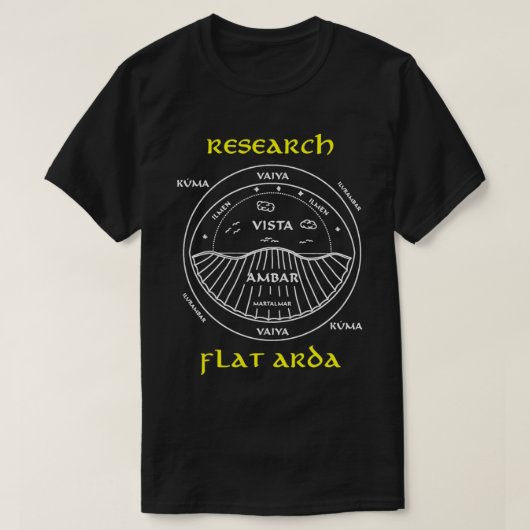 Research Flat Arda Light on dark Tシャツ (デザイン正面)