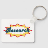 Research Sticker, comic book pop design キーホルダー (正面)