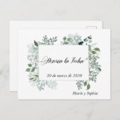 Reserva La Fecha 離れ Saves The Date 案内ポストカード (正面/裏面)