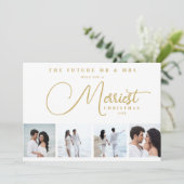 Reserva La Fecha Gold Exquisite Modern Wedding Chr セーブザデート (スタンド正面)