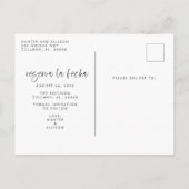 Reserva La Fecha Photo モダン PostCard 案内ポストカード (裏面)
