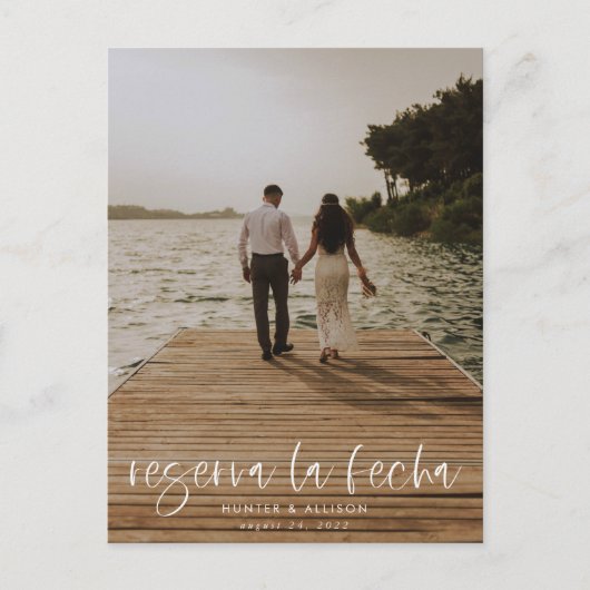 Reserva La Fecha Photo モダン PostCard 案内ポストカード (正面)