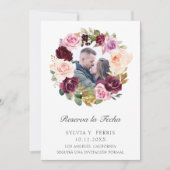 Reserva la Fecha Purpleフローラ写真スペインの セーブザデート (正面)