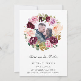 Reserva la Fecha Purpleフローラ写真スペインの セーブザデート