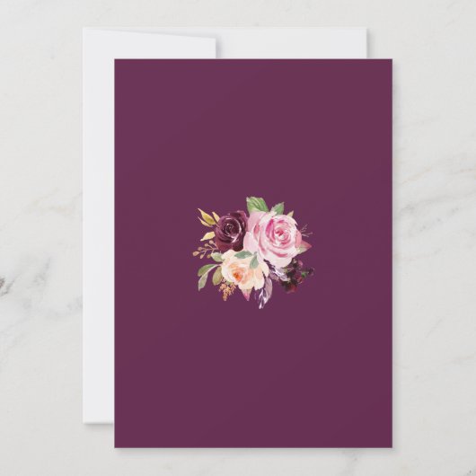 Reserva la Fecha Purpleフローラ写真スペインの セーブザデート (裏面)