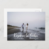Reserva la Fecha Save the Date スペインの Ohjas Annou 案内ポストカード (正面/裏面)