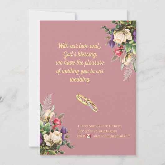 Reserva La Fecha Simple modern invitation,  セーブザデート (裏面)