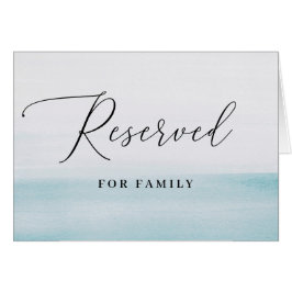 Reserved | 水彩ブルーの結婚式座席サイン