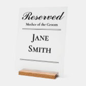 Reserved Family Seat Sign for Wedding アクリルサイン (傾斜)