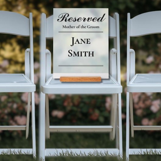 Reserved Family Seat Sign for Wedding アクリルサイン