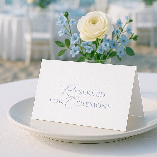  “Reserved for Ceremony” Wedding Seating Card 招待状