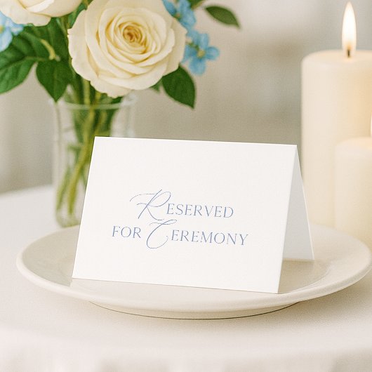 “Reserved for Ceremony” Wedding Seating Card 招待状