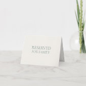 Reserved for Family Table Sign – Minimal Sage 招待状 (裏面)