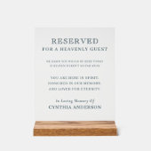 Reserved For Heavenly Guest Memorial Slate Blue アクリルサイン (正面)