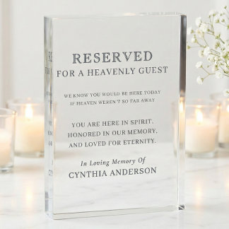 Reserved for Heavenly Guest Wedding Memorial フォトブロック