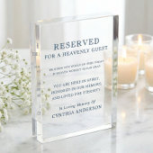 Reserved for Heavenly Guest Wedding Memorial フォトブロック