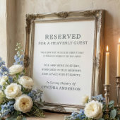 Reserved for Heavenly Guest Wedding Memorial Sign ポスター