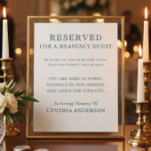 Reserved for Heavenly Guest Wedding Memorial Sign ポスター