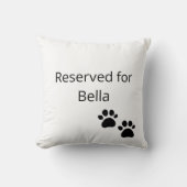 Reserved for the Dog Custom Name Pillow クッション (正面)