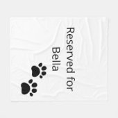 Reserved for the Dog Custom Name Pillow フリースブランケット (正面(横))