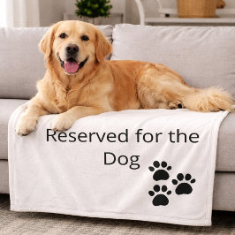 Reserved for the Dog Minimalist Blanket フリースブランケット
