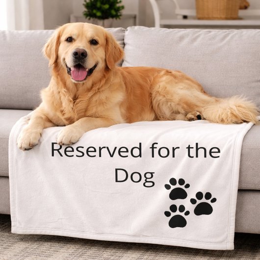 Reserved for the Dog Minimalist Blanket フリースブランケット