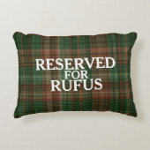 Reserved For The Personalized Green Tartan アクセントクッション (正面)