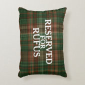 Reserved For The Personalized Green Tartan アクセントクッション (正面(垂直))