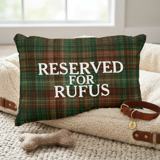 Reserved For The Personalized Green Tartan アクセントクッション