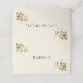 Reserved Funeral Tribute Memorial Funeral Folded プレイスカード (外部開封)