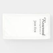 Reserved in Memorial - Wedding Seat Family Sign 横断幕 (横)